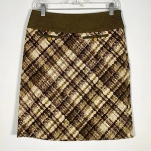 Etcetera Women’s Size 4 Plaid Print Skirt Cotton Blend - Picture 1 of 6