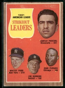 1962 Topps #59 1961 American League Strikeout Leaders VG - Picture 1 of 2