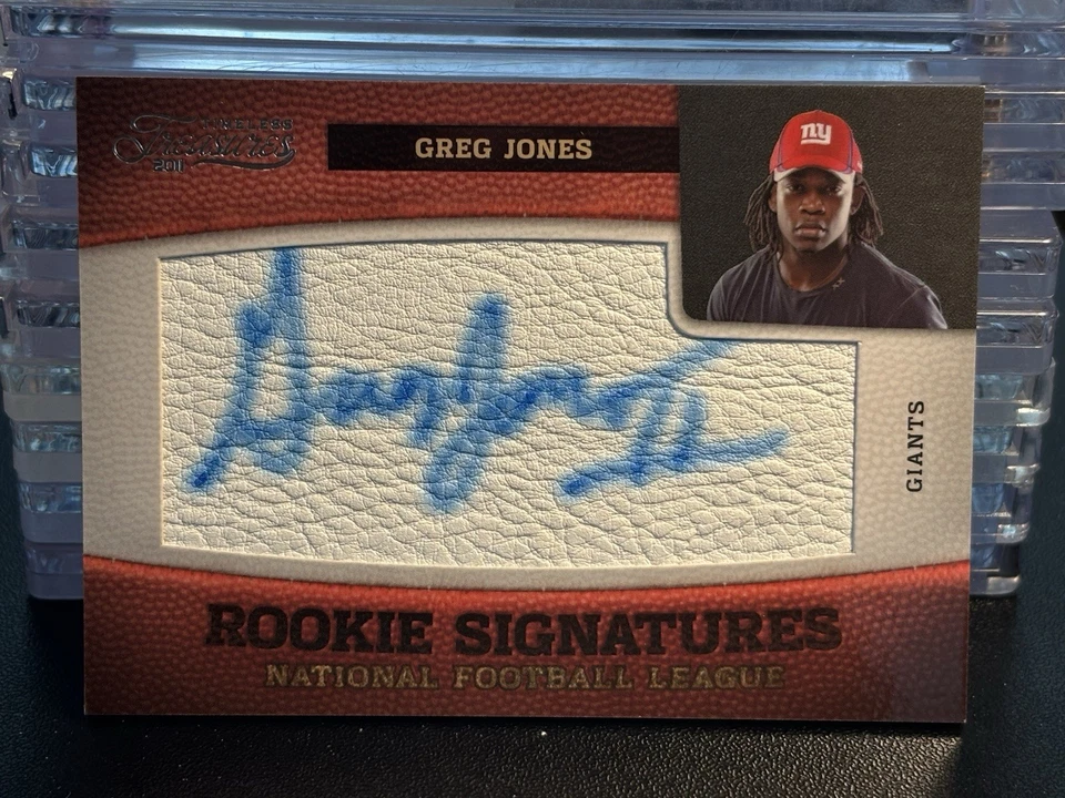 Greg Jones Auto 2011 Panini Timeless Treasures Rookie /299 RC #160 Giants - Image 1 of 2