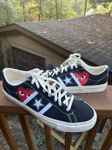 Converse Comme des Garçons PLAY x One Star Academy Pro Black Egret Sz 12 - Picture 1 of 12