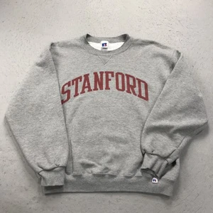 VINTAGE Stanford Cardinal Sweatshirt Mens Large Gray Russell Athletic Crewneck - Picture 1 of 8