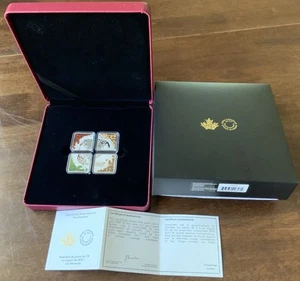 CANADÁ 2019 THE ELEMENTS $3 Cuadrado Fino Prueba Juego de Monedas de Plata OGP con Caja y Certificado de Autenticidad - Imagen 1 de 6