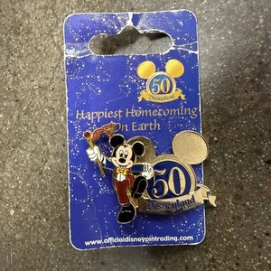 Pin Disney 38688 Disneyland 50 Aniversario Mickey Mouse 3D cardado - Imagen 1 de 2