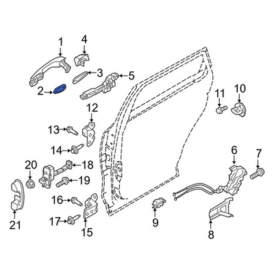 For Kia Sorento 2021-2024 Kia 82663S9000 Exterior Door Handle Pad - Image 1 of 2