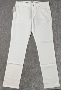 Peter Millar Pants Men's 36x34 Ivory White Ultimate Sateen Five-Pocket Golf NEW - Picture 1 of 11