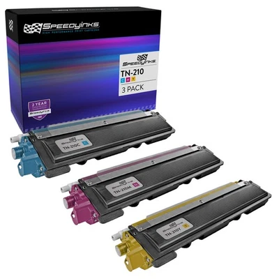 Tóner compatible con colores 3pk para Brother TN210 (1 cian, 1 amarillo, 1 magenta) Foto 1 de 4