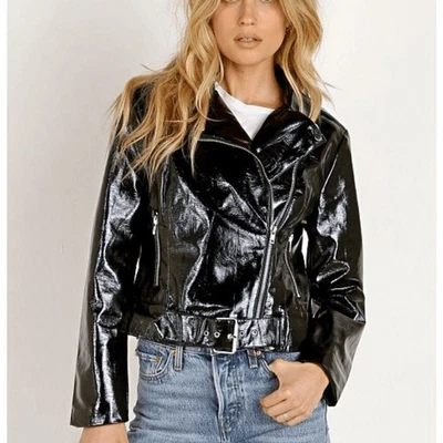 Chaqueta Moto BB Dakota Its Electric Vinilo Negra Mediana Foto 1 de 4