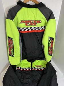 Vintage Artic Cat Jacket & Liner Men’s ZR Long Jacket VTG Green Black Racing - Picture 1 of 9