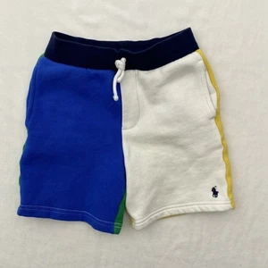 Polo Ralph Lauren Shorts Boys 6 Colorblock Blue Green Yellow White Summer Casual - Picture 1 of 6
