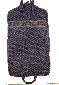 Vera Bradley Quilted Garment Bag- Retired Laurel Black And Red Pattern Pretty! - Picture 1 of 14