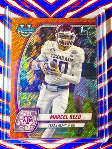 2024 Bowman Chrome U Marcel Reed 1st Bowman Orange Shimmer /99 #173 Texas A&M - Bild 1 von 2