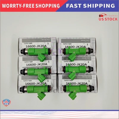 6X OEM DENSO Fuel Injectors for 2009-2014 Nissan Murano 3.5L V6 16600-JK20A Foto 1 de 4