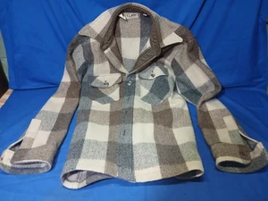 Vintage L.L. Bean karierte Wollmischung Flanell Jacke braun Damengröße Medium  - Bild 1 von 5