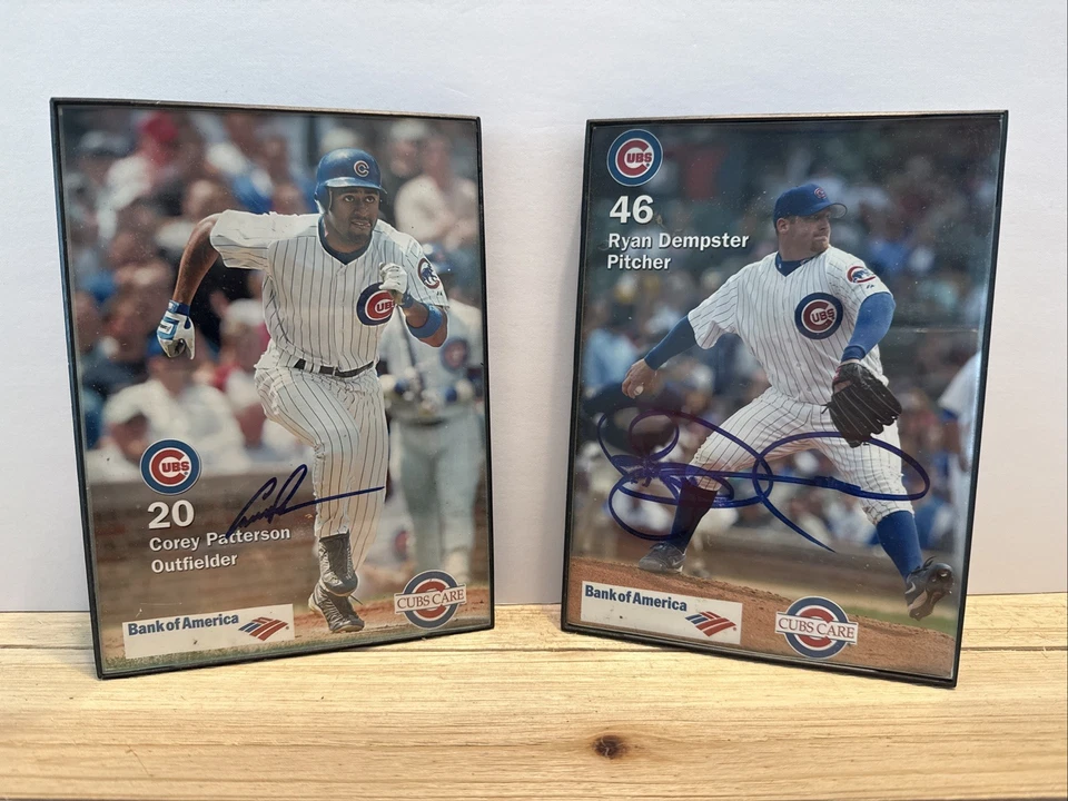 Corey Patterson & Ryan Dempster Chicago Cubs Signed  Autographed Framed 5x7 Look - Image 1 of 4