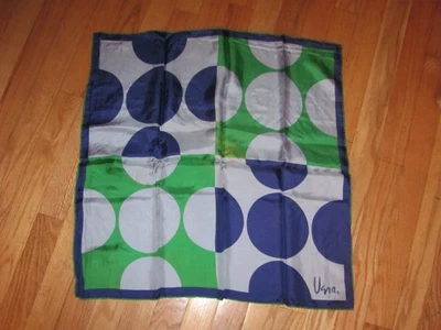 Bufanda De Colección Azul Verde Gris Círculo Estampado Geométrico Vera Neuman Cuadrada 22.5" Foto 1 de 2