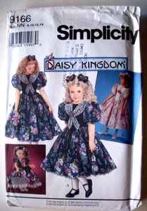 Frilly dress Daisy Kingdom girls pattern 9166 size  8 10 12 14 UNCUT - Picture 1 of 2