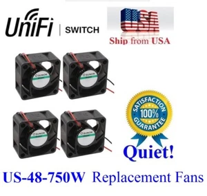 4x Quiet Version Replacement Fans for Ubiquiti US-48-750W UniFi Switch 18dBA - Picture 1 of 6