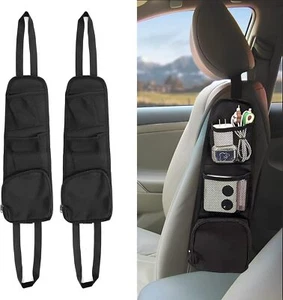 2PCS Car Seat Storage Hanging Bag, Multi-Pocket Seat Side Organizer, Multifuncti - Picture 1 of 2
