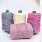 3mm Crochet Yarn Ice Silk Chunky Rope Thread Hand Knitting DIY Hat Shoes Bag 06A