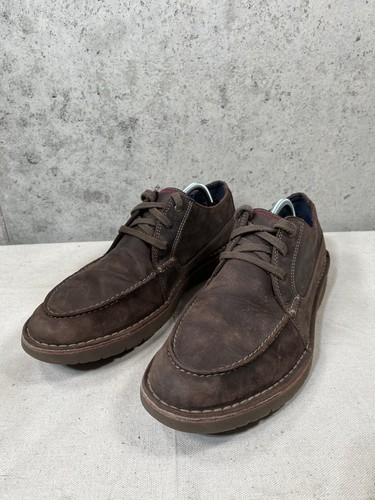 Scarpa mocassino uomo Clarks taglia 10 5 Vargo Vibe Oxford marrone 261448227095 stringata