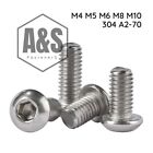A&S 304 Stainless steel 50PCS Hex Allen Domed Button Head Screws Machine Bolts