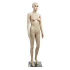 Female Mannequin Plastic Realistic Display Clothes Head Turns Dress Form w/ Base