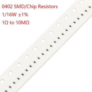 Resistencias SMD/Chip 1/16W 0402 ±1% - Rango completo de valores (1Ω 2.2Ω 3.3Ω a 10MΩ) - Imagen 1 de 4