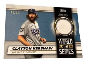2021 Topps Series One, World Series 2020 Gamed Used Memorabilia. WCR-CK, 70/99