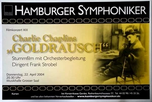 CHAPLIN, CHARLIE - GOLDRAUSCH - 2004 - Hamburger Symphoniker - Poster - Imagen 1 de 1