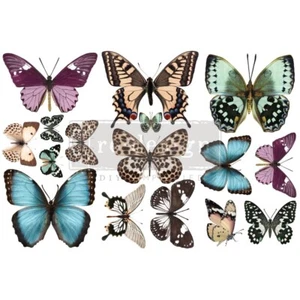 NEW Re-Design by Prima Decoupage Decor Transfers 6x12" Butterfly - Picture 1 of 2