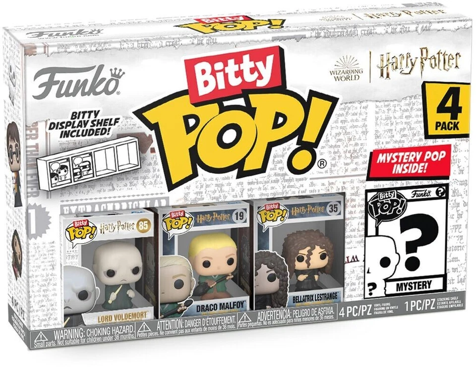 Funko Bitty POP! Harry Potter Voldemort paquete de 4 nuevos Draco Bellatrix Foto 1 de 1