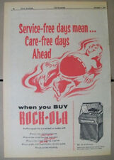 Rock-ola 200 50 and 120 Selections phonographs 1957 Ad- care free days ahead