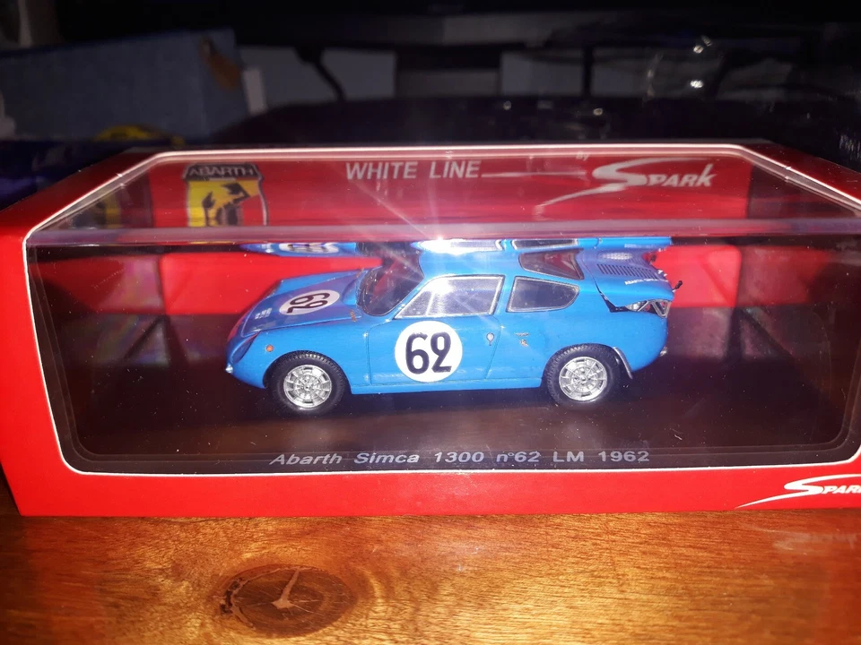 Spark 1/43 Abarth Simca 1300 #62 Le Mans 1962 S1307 - Immagine 1 di 1