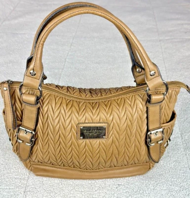 Relic By Fossil Hobo Handbag Tan Faux Leather Double Handle Bag Purse Satchel - Image 1 of 4