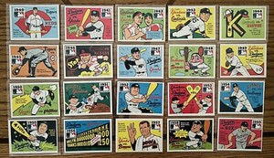 1980 Fleer Laughlin World Series / Complete Set of 40 (1940-79) / Sticker Backs