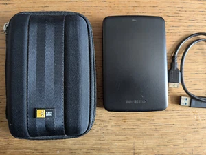 Toshiba 2TB External HDD Drive - HDTB320EK3CA - With USB3 Cable And Hard Case - Photo 1/7