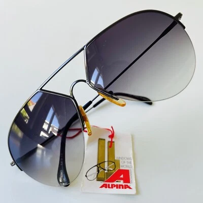 Gafas de sol vintage ALPINA TR3 TR7 acero con Alemania raras media montura TR4 M1 medianas Foto 1 de 4