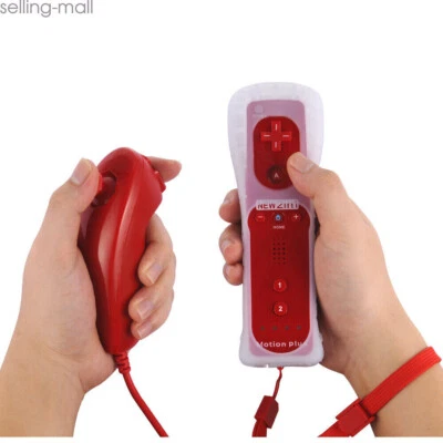 Built in Motion Plus Remote and Nunchuck Controller+Case for Classic Wii & Wii U - Image 1 of 4