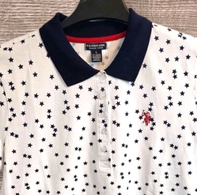 Polo grande para mujer U.S ASSN Stars All Over Foto 1 de 4