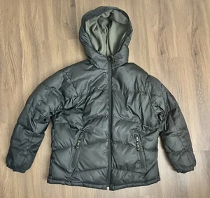 Boys Gap Kids Warmest Puffer Jacket Size XL(12) Down Filling Black Hood - Picture 1 of 5