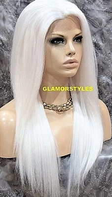 PELUCA COMPLETA DELANTERA DE ENCAJE LARGA RECTA EN CAPAS PARTE MEDIA BLANCA CALOR OK NUEVA CON ETIQUETAS Foto 1 de 4