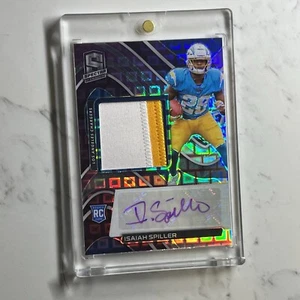 Isaiah Spiller Spectra Neon Purple Ink Pandora Rookie Patch Auto SSP /30 RPA - Picture 1 of 4