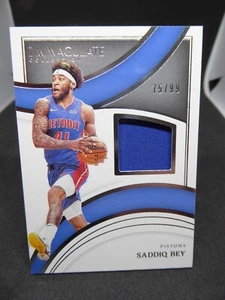 2021-22 Panini Immaculate Collection - Saddiq Bey - Kolben # ICM-SBM 75/99 - Bild 1 von 2