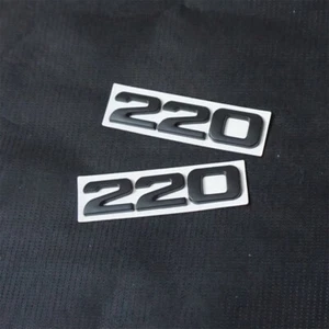 2x Black Matte 220 Separated Metal Badge Decal Emblem Sticker Turbo Motors Power - Bild 1 von 7