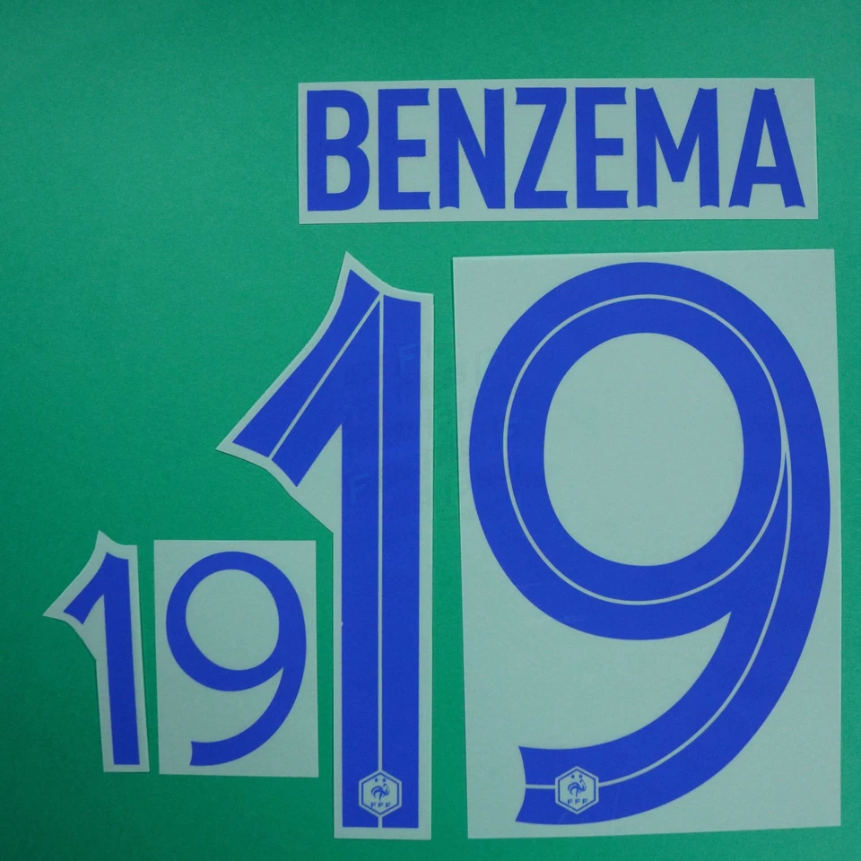 Flocage Officiel - France, Benzema, 2022, Away, Bleu - Photo 1/1