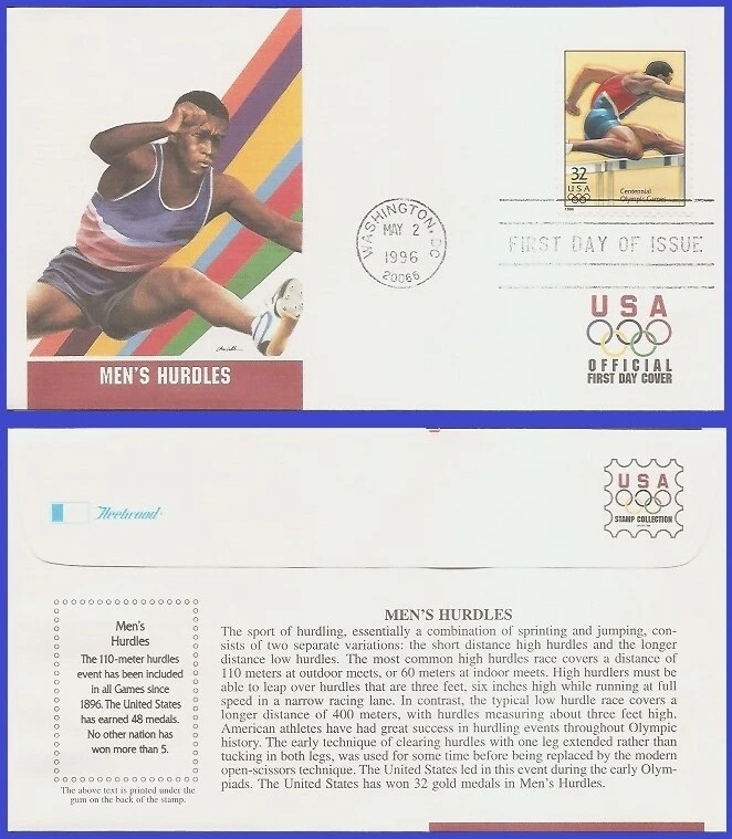 USA4 #3068p U/A FLEETWOOD FDC   Olympics Hurdles - Image 1 of 1