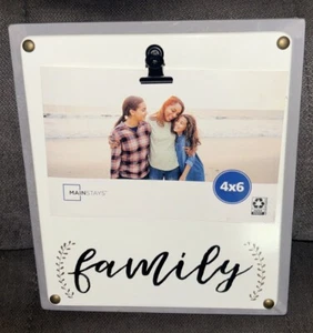 Mainstays 4x6 "Family" Sentiment Clip Tabletop Picture Frame 🖼️ - Picture 1 of 11