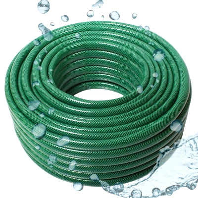 BIG PLAYER24 Schlauch Gartenschlauch 1 Zoll 50m Wasserschlauch Grün Wasser universal