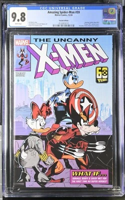 惊人的蜘蛛侠 #59 CGC 9.8 迪士尼 100 Uncanny X 战警 268 致敬漫威 2024 — 第 1/2 张图片