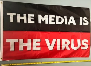 DONALD TRUMP FLAG FREE USA SHIP Media Is Virus Republican Desantis USA Sign 3x5' - Picture 1 of 1